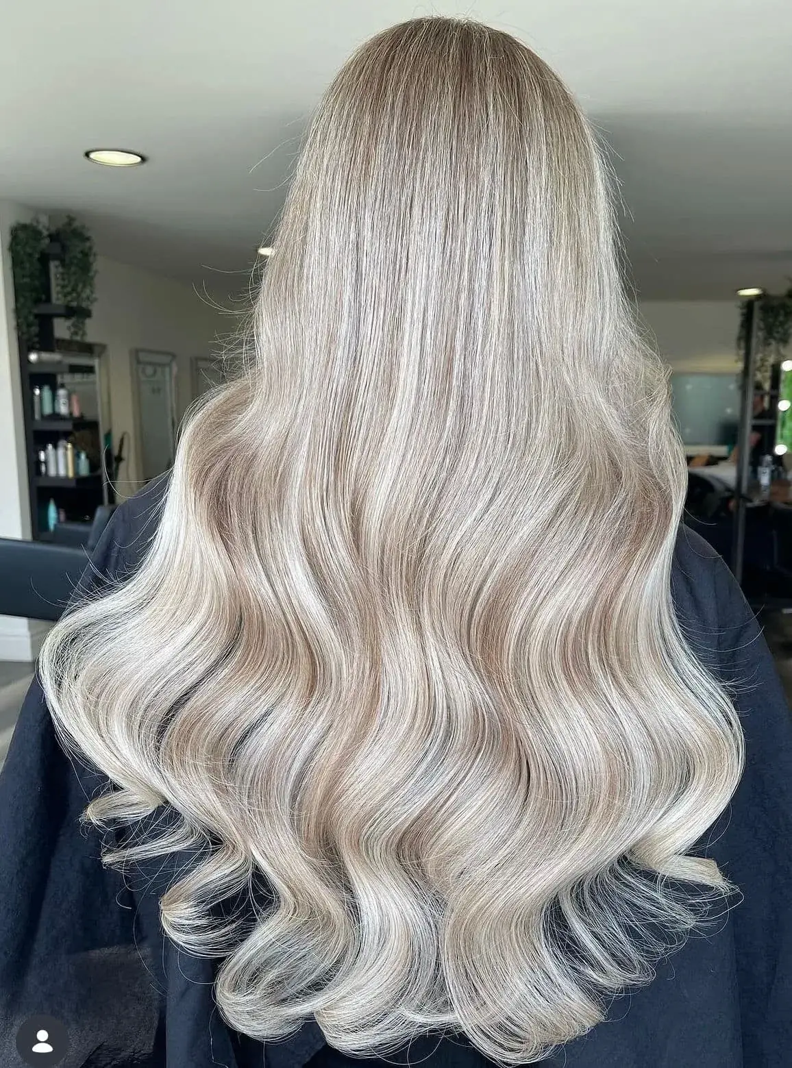 Long blonde balayage with waves, finished at Eleanor Waddilove Hair in Oswaldtwistle